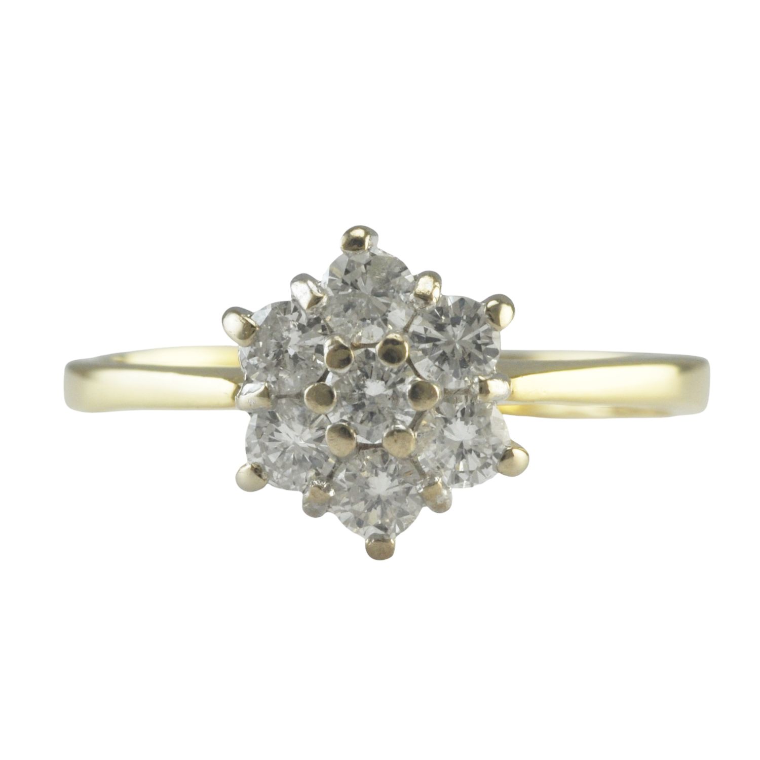18ct Gold Diamond Daisy Cluster