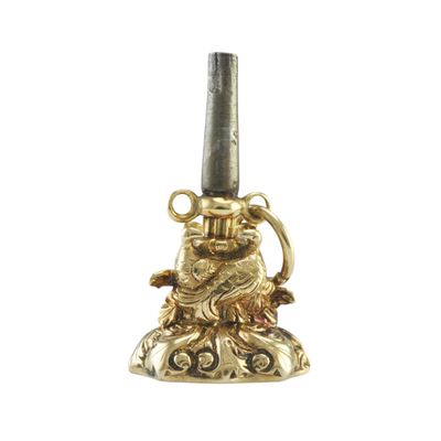 Gold Capped Bloodstone Watch-Key