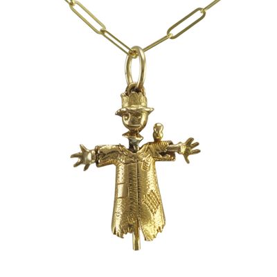 9ct Gold Articulated Scarecrow