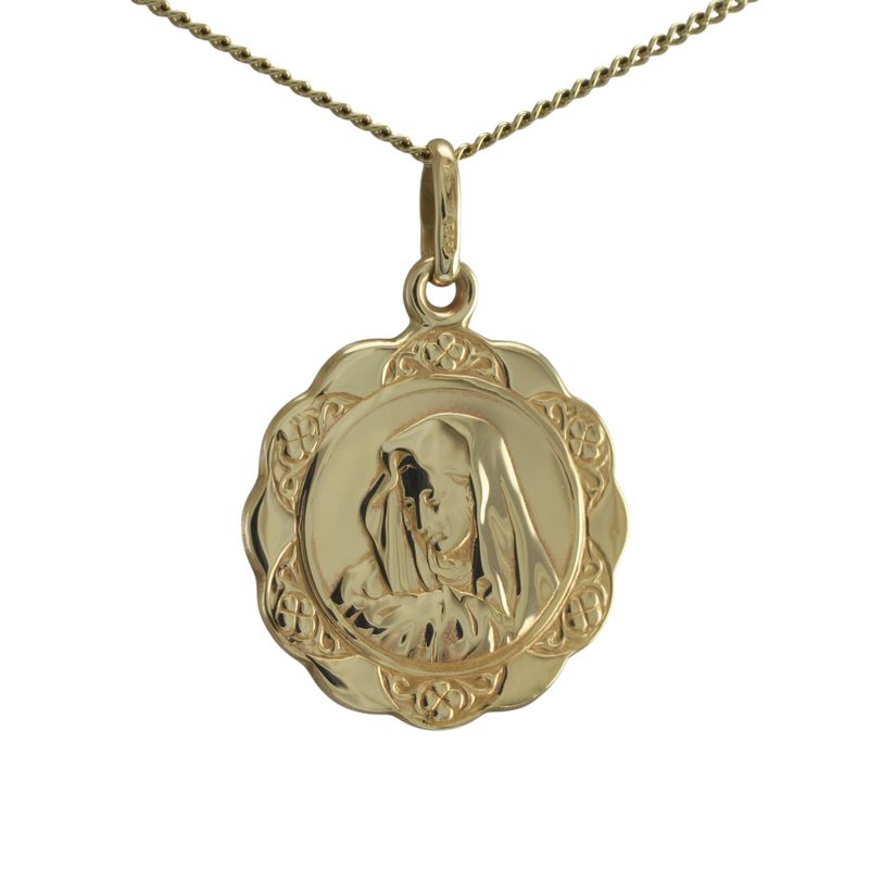 9ct Gold Madonna Pendant