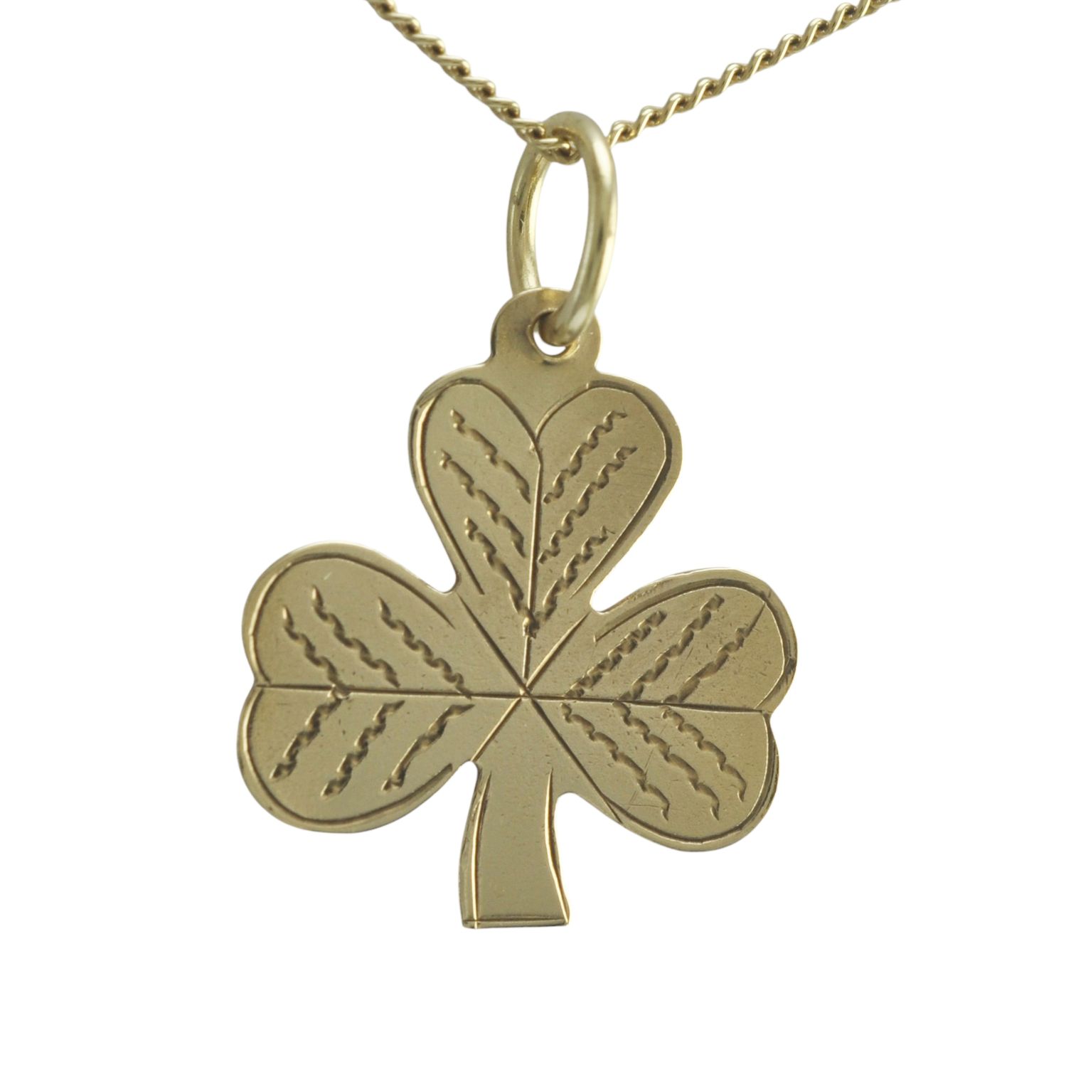 9ct Gold Three-Leaf Clover Charm