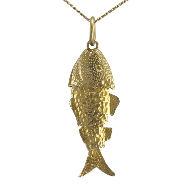 Vintage 9ct Gold Articulated Fish