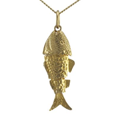 Vintage 9ct Gold Articulated Fish