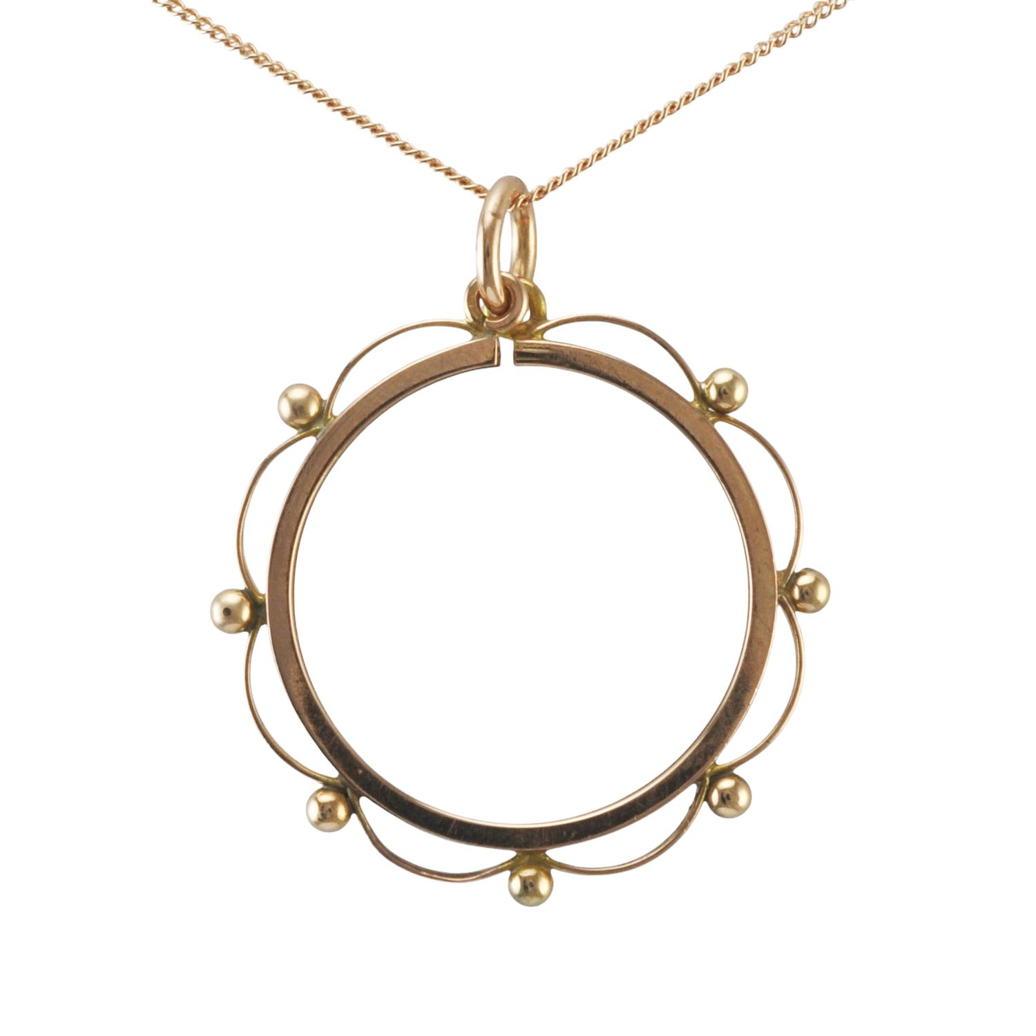 9ct Half Sovereign Pendant Mount