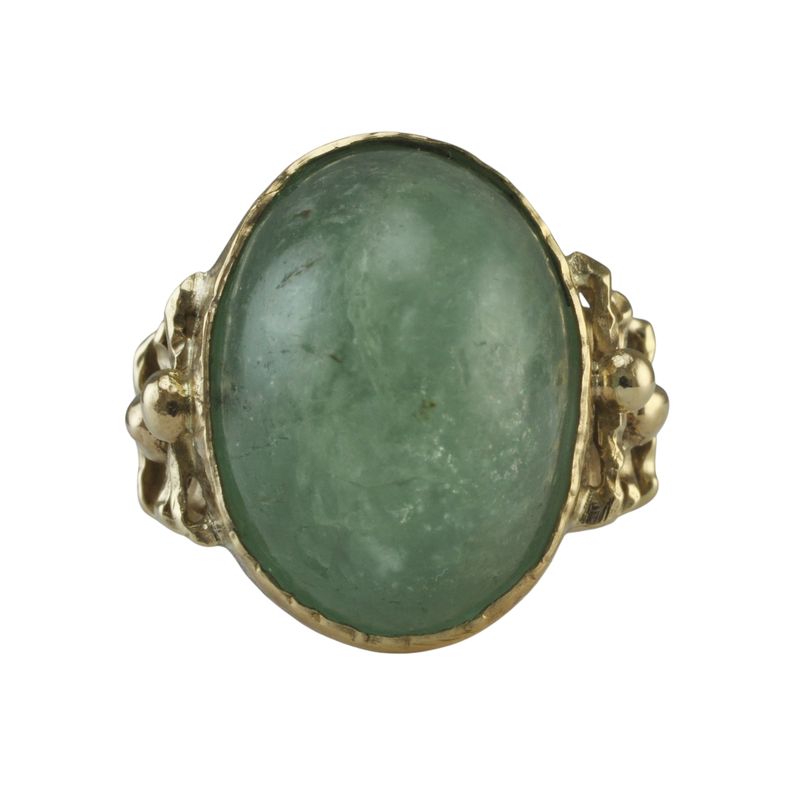 9ct Gold Green Beryl Dress Ring