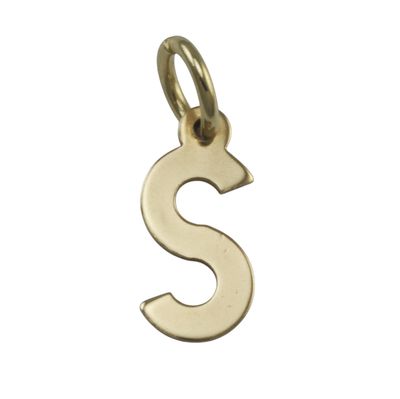 9ct Gold Letter S Pendant