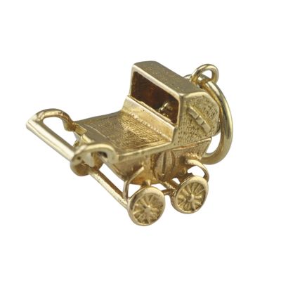 9ct Gold Opening Pram Charm