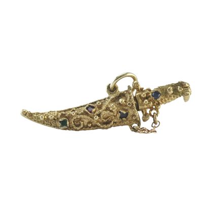 9ct Gold Gemstone Dagger