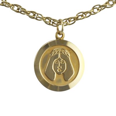 9ct Gold Virgo Pendant