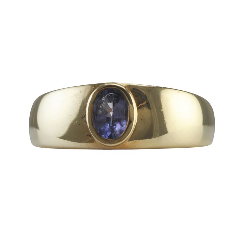 9ct Iolite Gypsy Ring