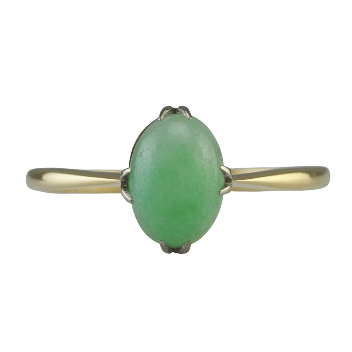 Antique 18ct Gold Jade Ring