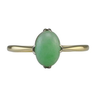 Antique 18ct Gold Jade Ring