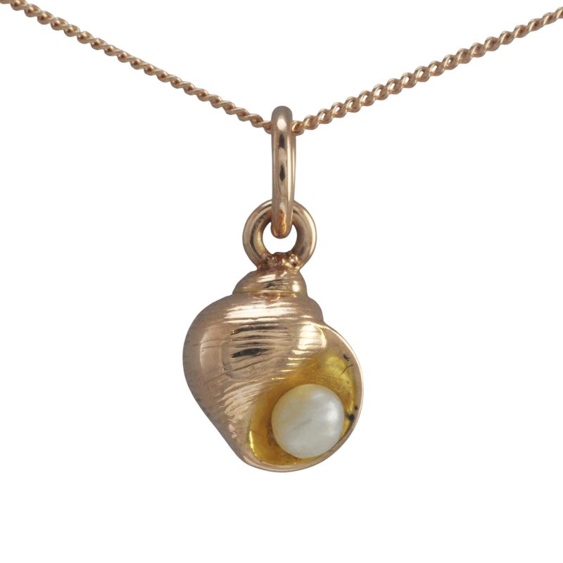 9ct Rose Gold and Pearl Shell Pendant