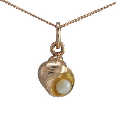9ct Rose Gold and Pearl Shell Pendant