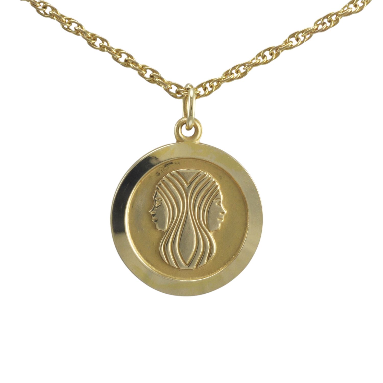 9ct Gold Gemini Pendant