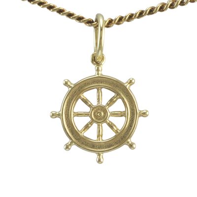 9ct Gold Ships Wheel - SOLD