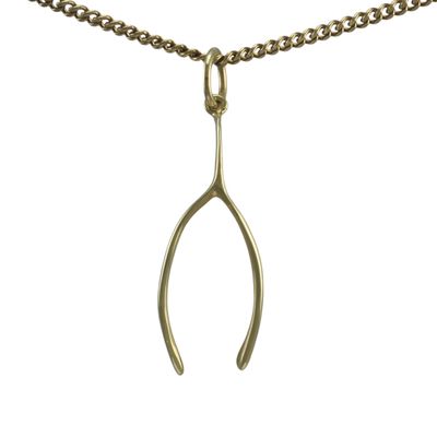 9ct Gold Wishbone Charm