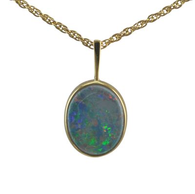 Gold Opal Doublet Pendant