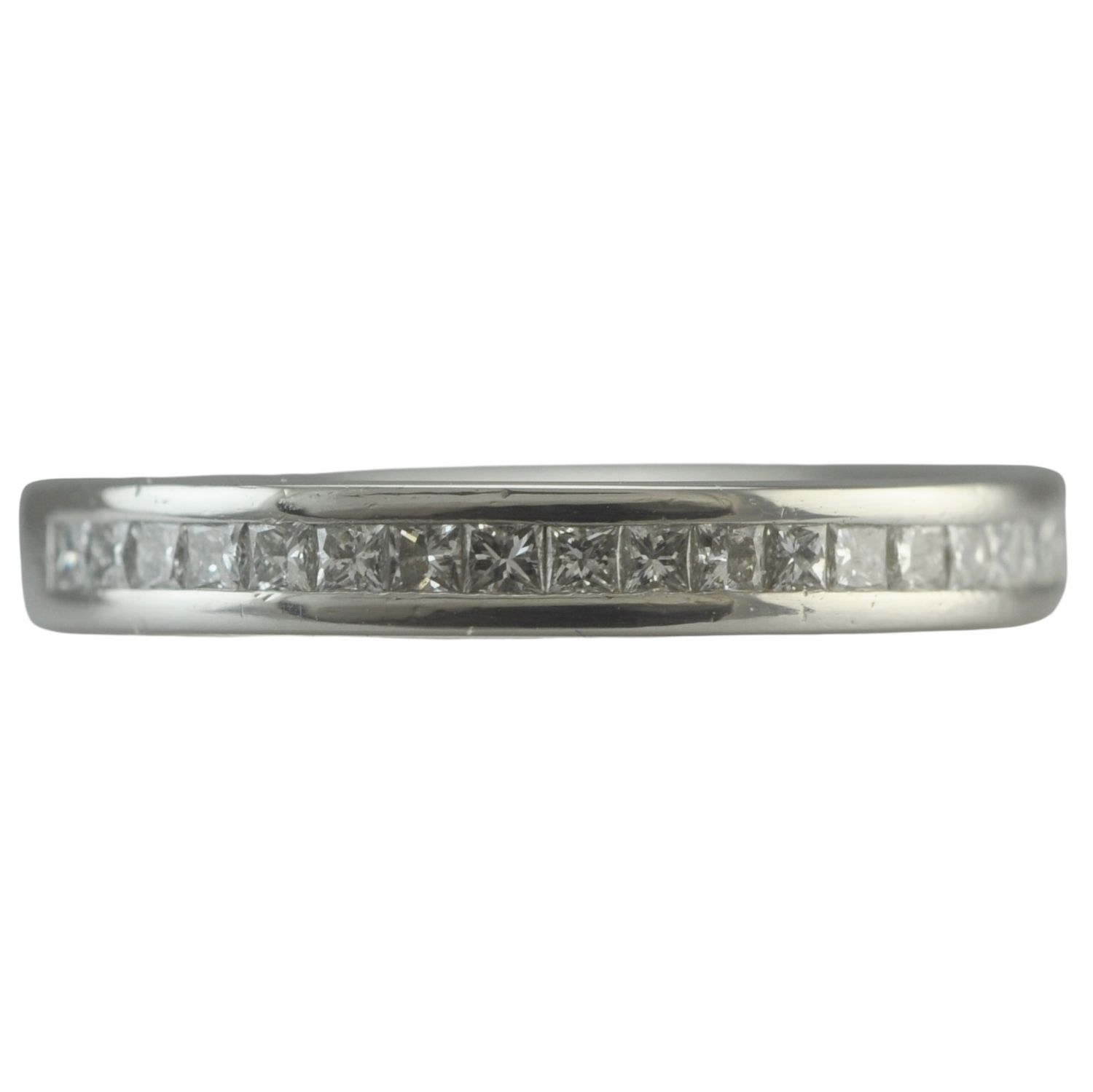 2.5mm Platinum and Diamond Half Eternity Ring