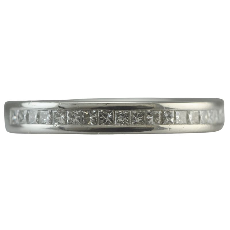 2.5mm Platinum and Diamond Half Eternity Ring