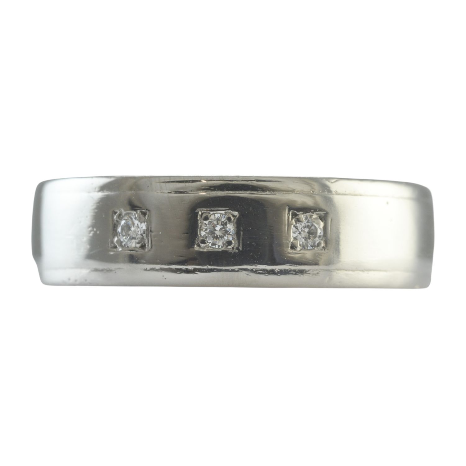 Palladium and Diamond Wedding Ring