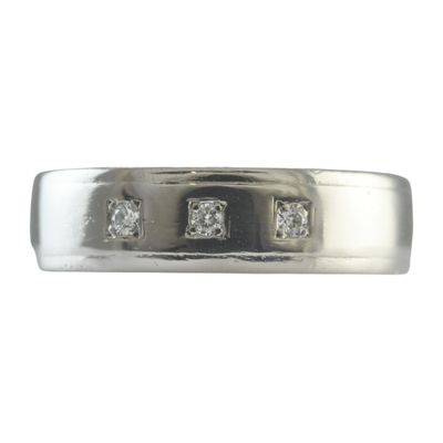Palladium and Diamond Wedding Ring