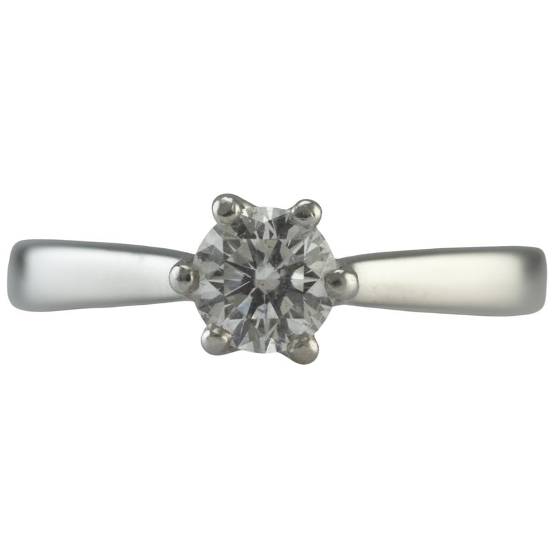 Certified Diamond and Platinum Engagement Ring