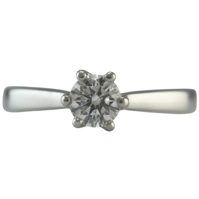 Certified Diamond and Platinum Engagement Ring