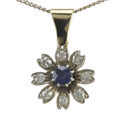 Late Victorian Daisy Pendant