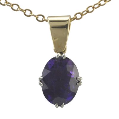 Edwardian 9ct Amethyst Pendant