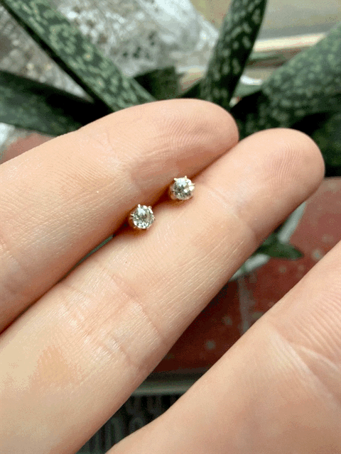 Antique Gold Diamond Studs