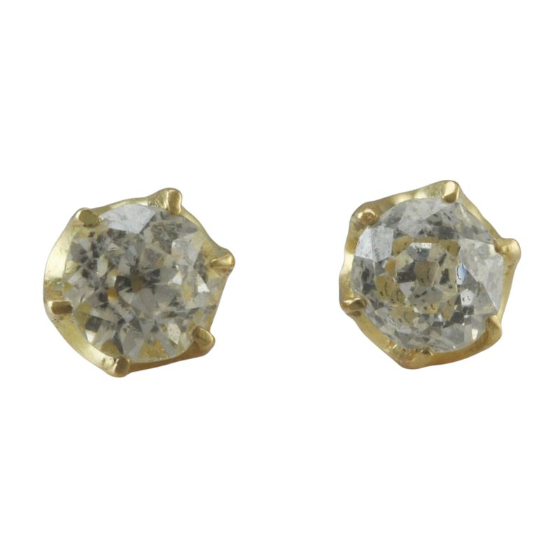 Antique Gold Diamond Studs