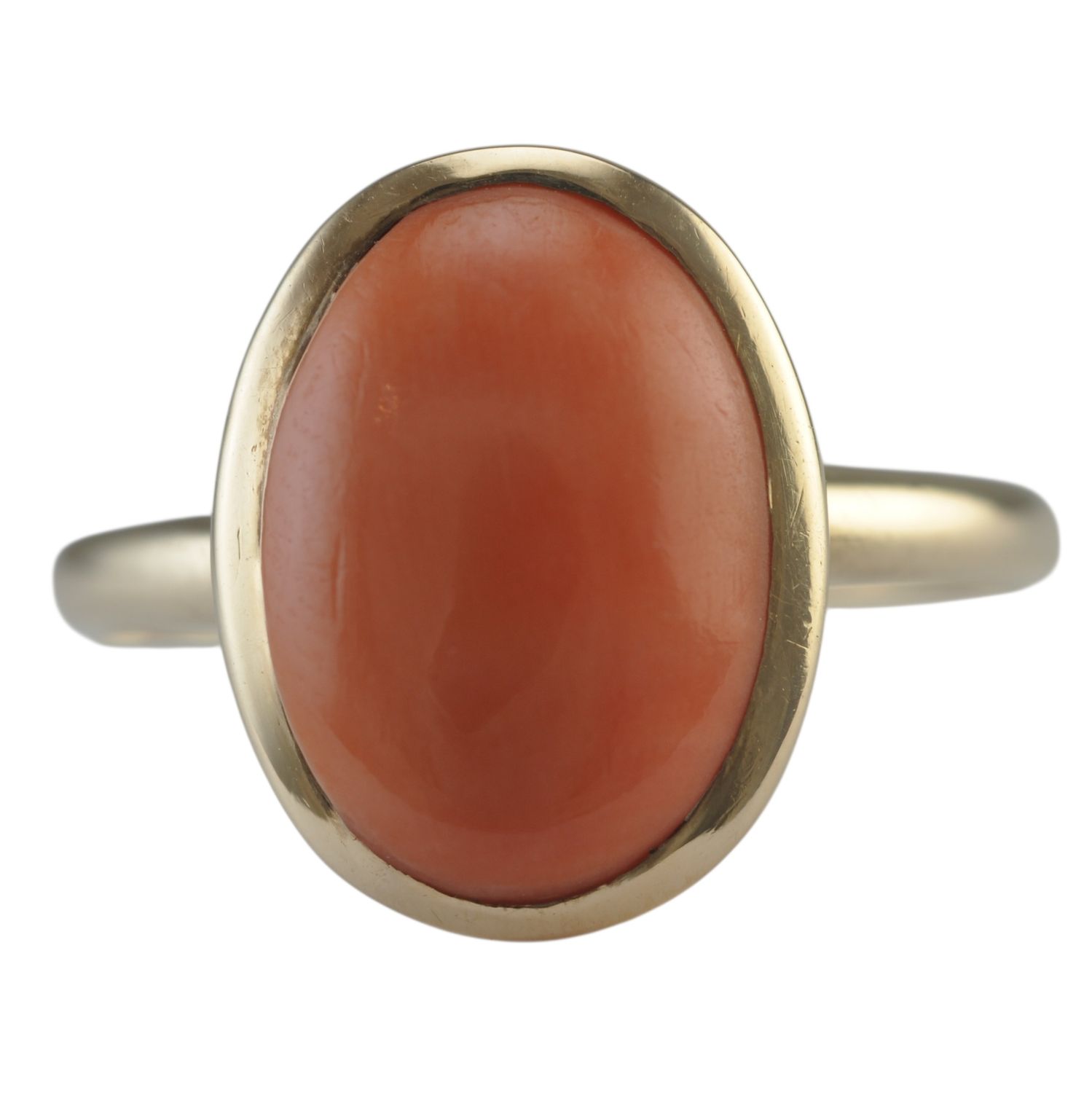 9ct Gold Coral Ring