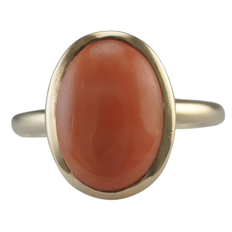 9ct Gold Coral Ring
