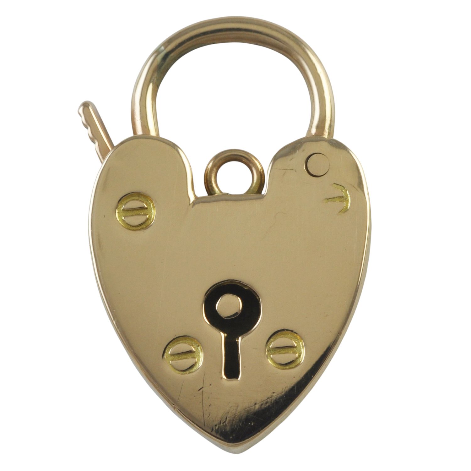 9ct Rose Gold Heart Padlock