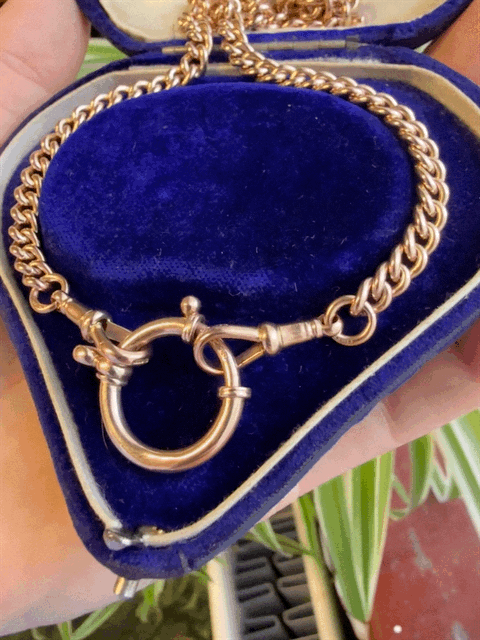 Antique Large 8ct Rose Gold Bolt Ring