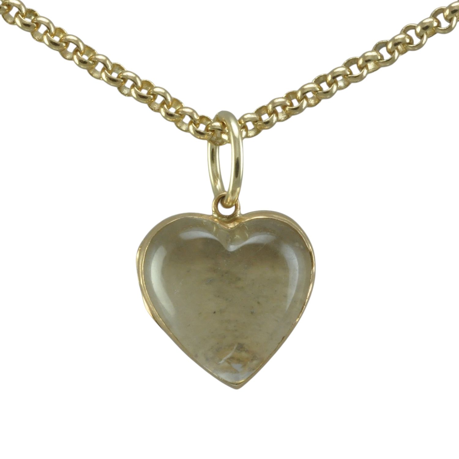 14ct Rose Quartz Heart Picture Locket