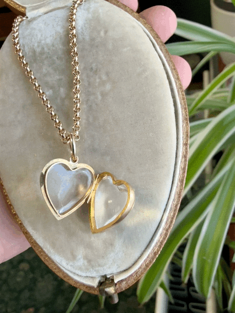 14ct Rose Quartz Heart Picture Locket