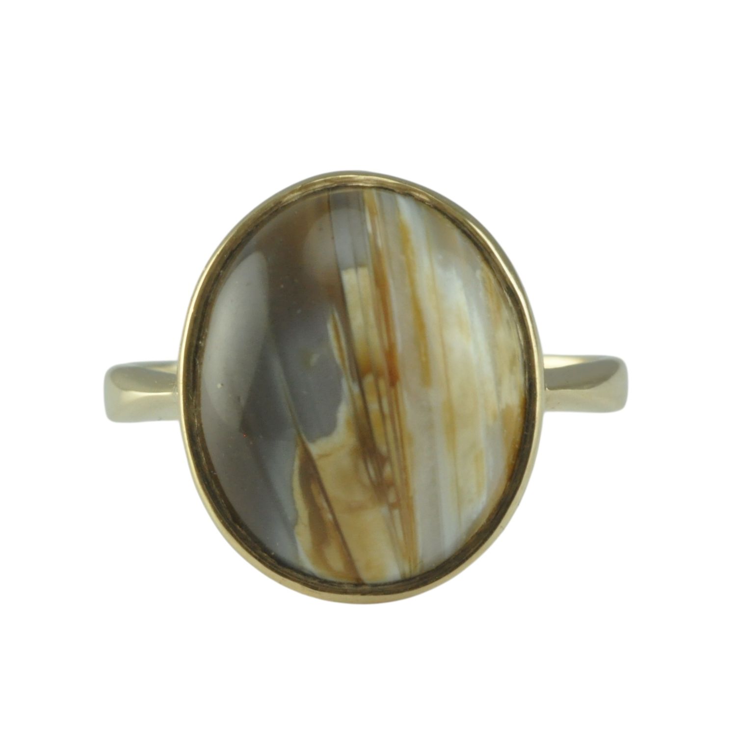 9ct Agate Dome Dress Ring
