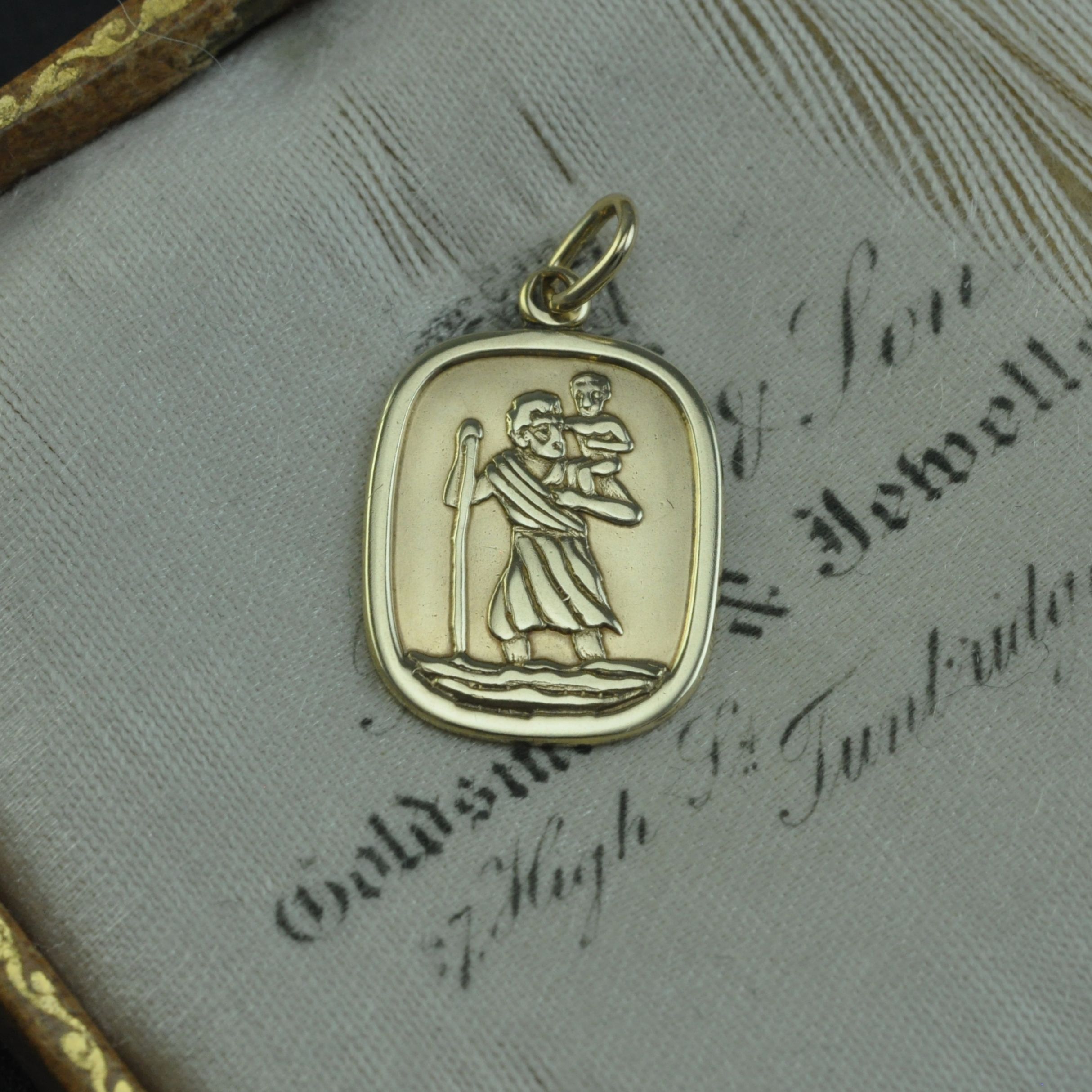 9ct Rectangle St Christopher Pendant