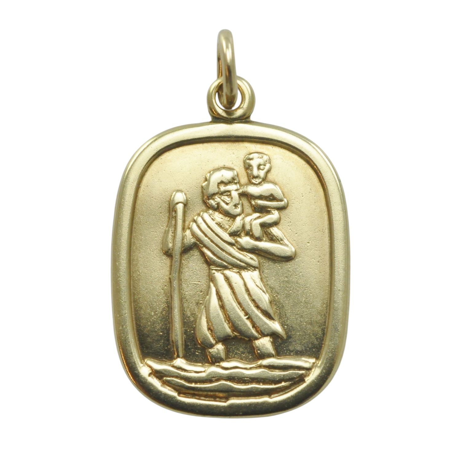 9ct Rectangle St Christopher Pendant