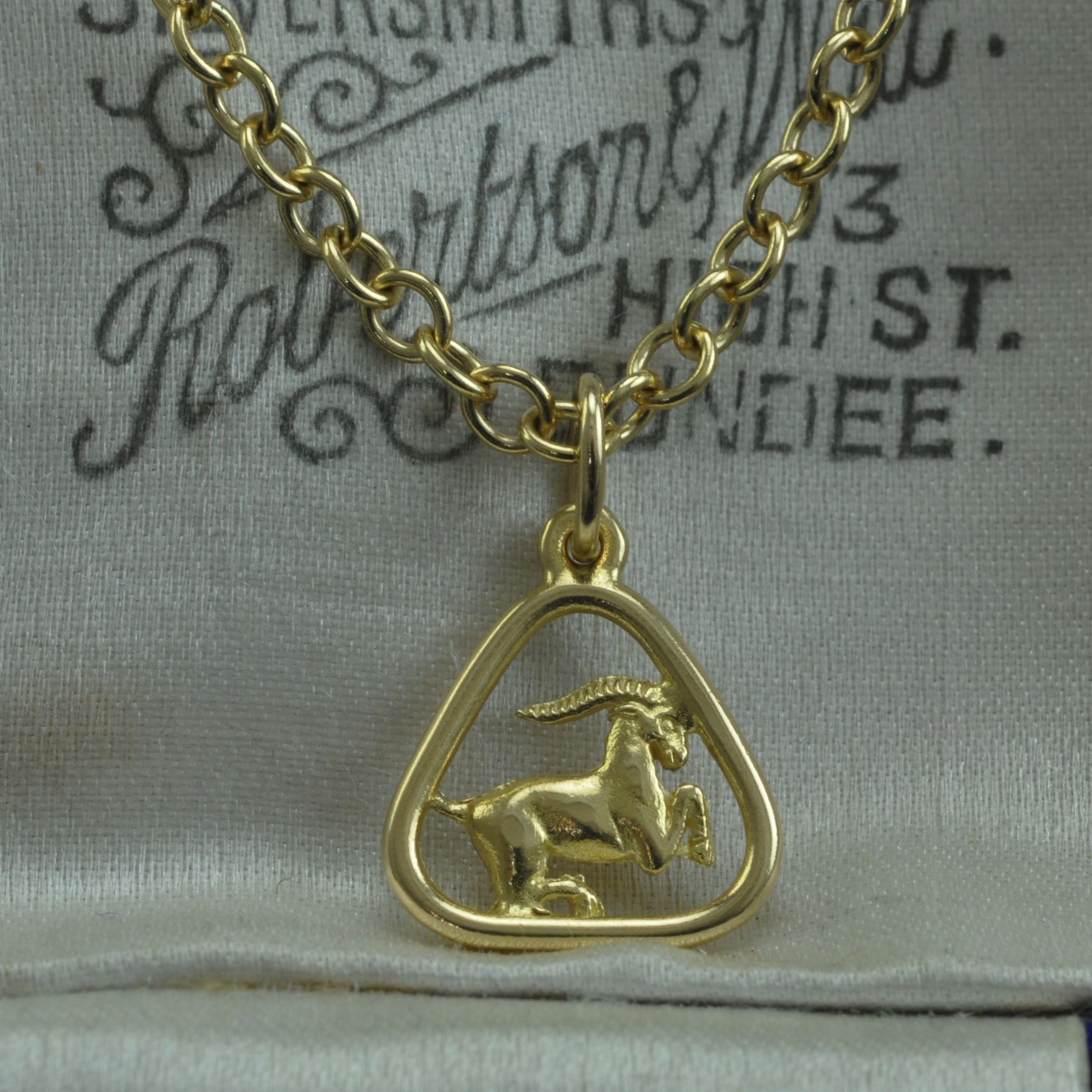 18ct Gold Capricorn Zodiac Pendant