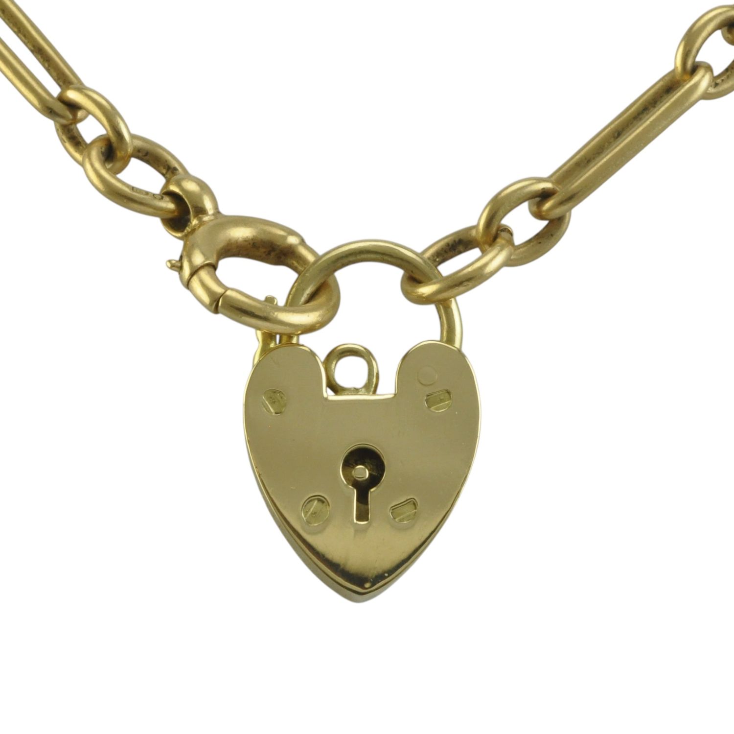 18ct Heart Padlock