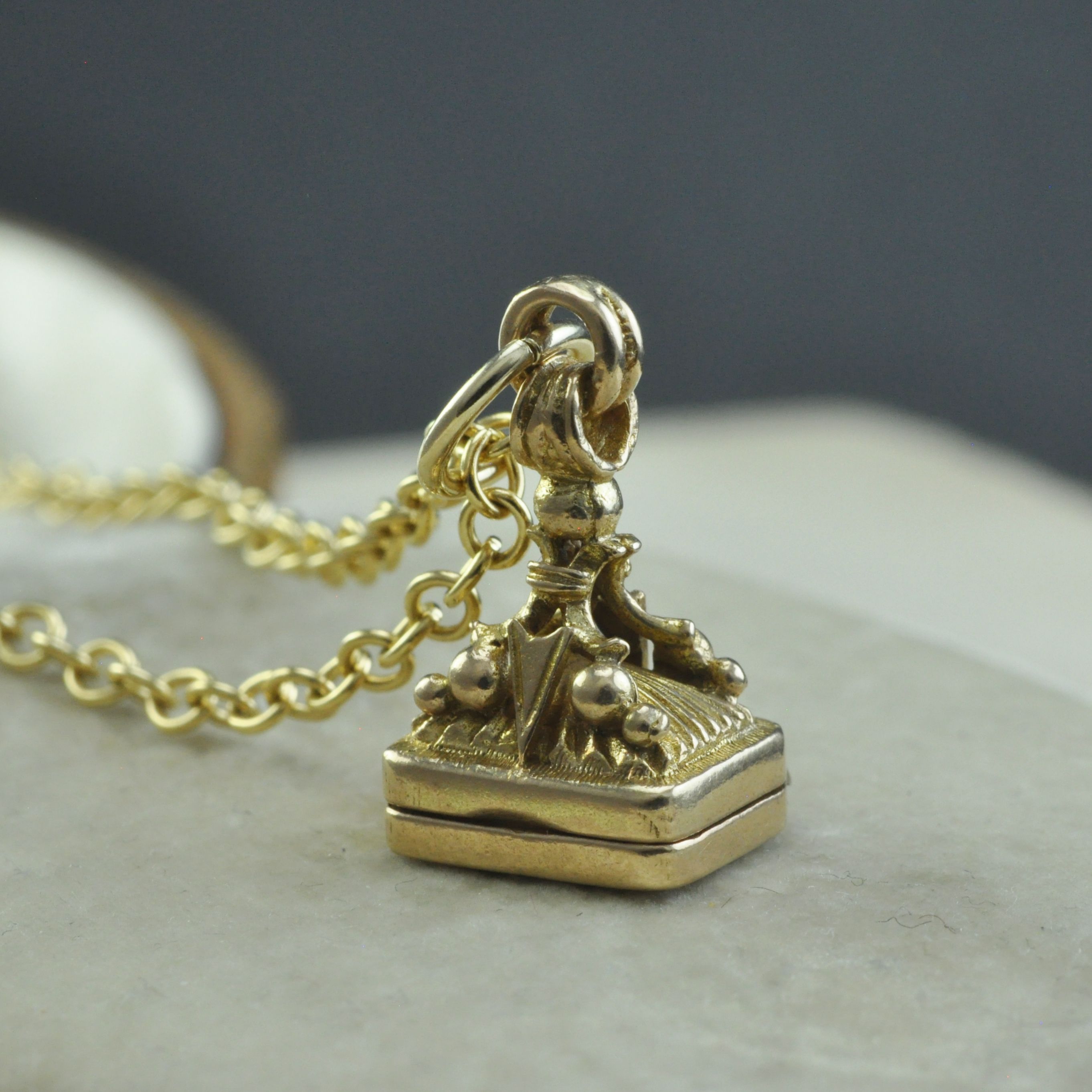 1950s Gold Locket Fob