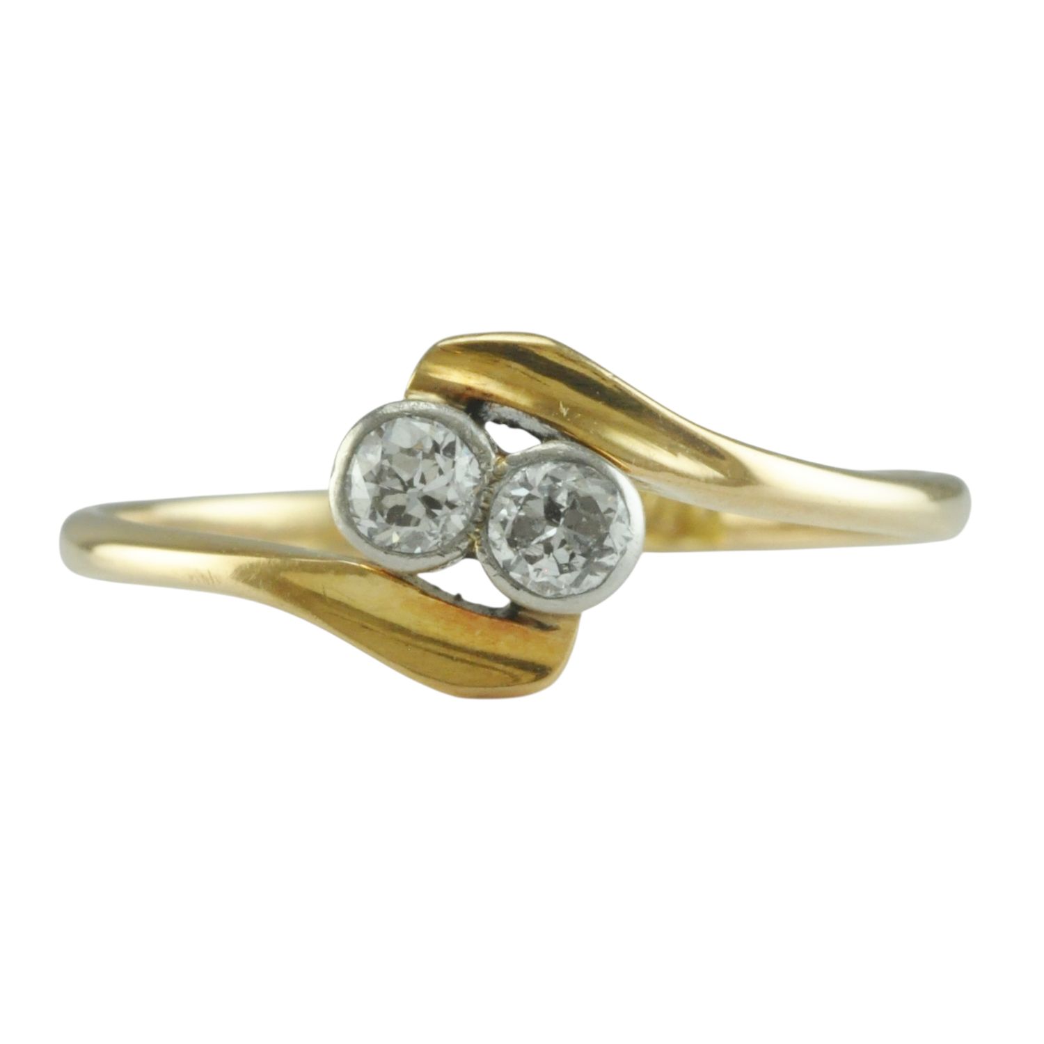 Victorian Diamond Set Cross-Over Ring