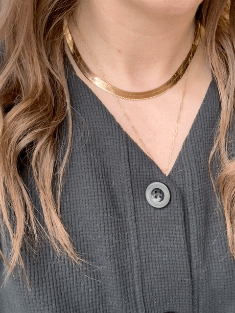14ct Gold Herringbone Chain