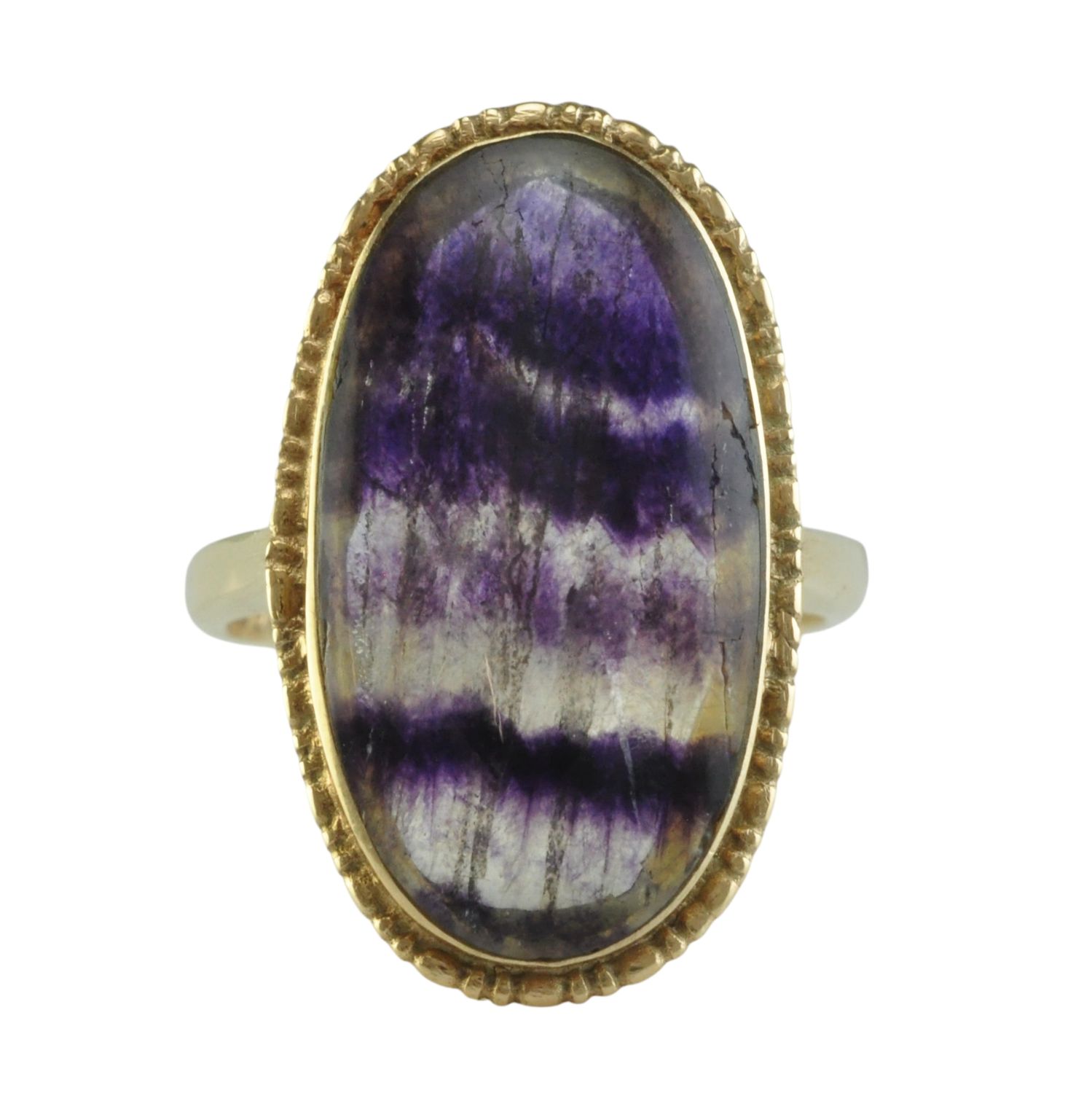 9ct Gold Blue John Ring