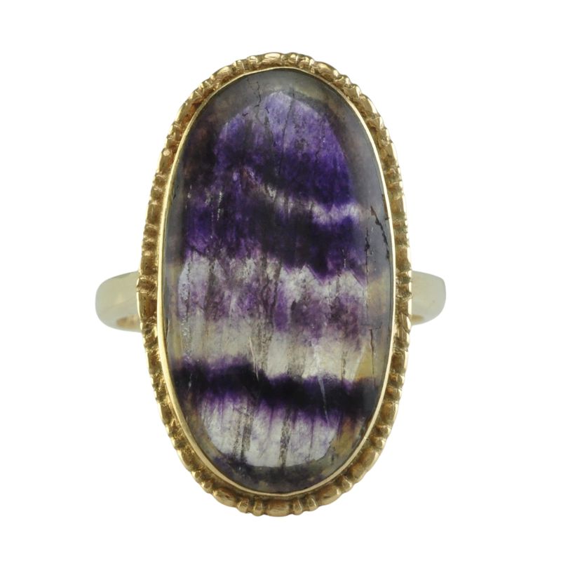 9ct Gold Blue John Ring