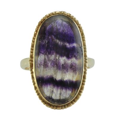 9ct Gold Blue John Ring