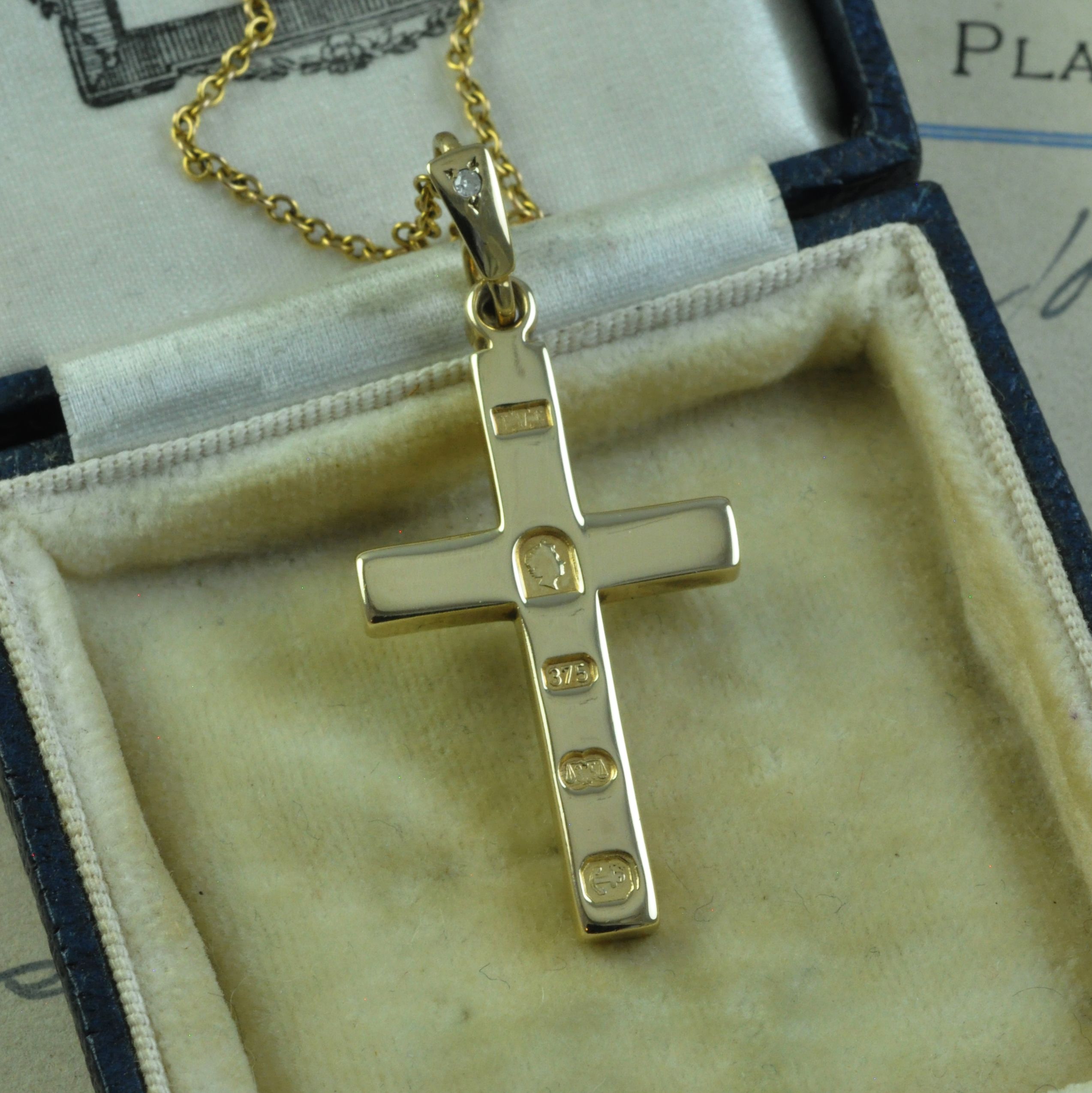 9ct Gold Ingot Style Cross
